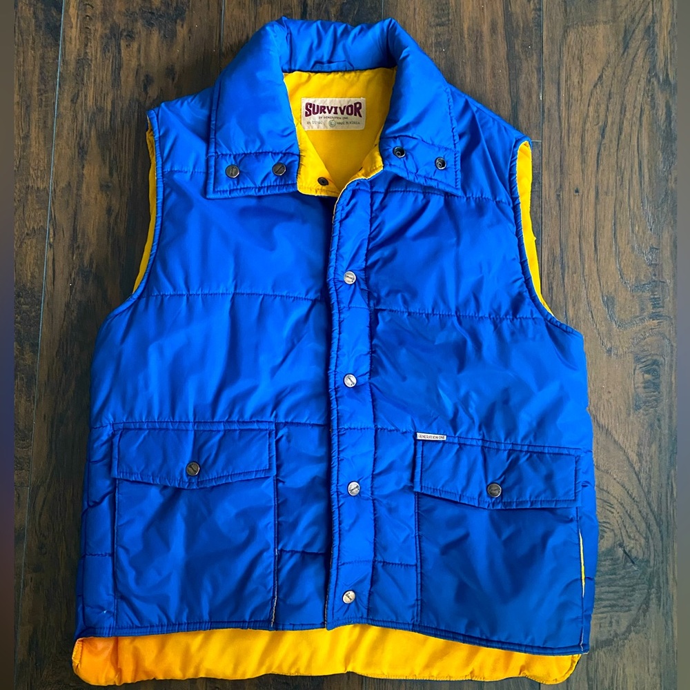 Vintage Blue & yellow generation one vest